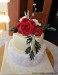63. Krajkový dort s růží